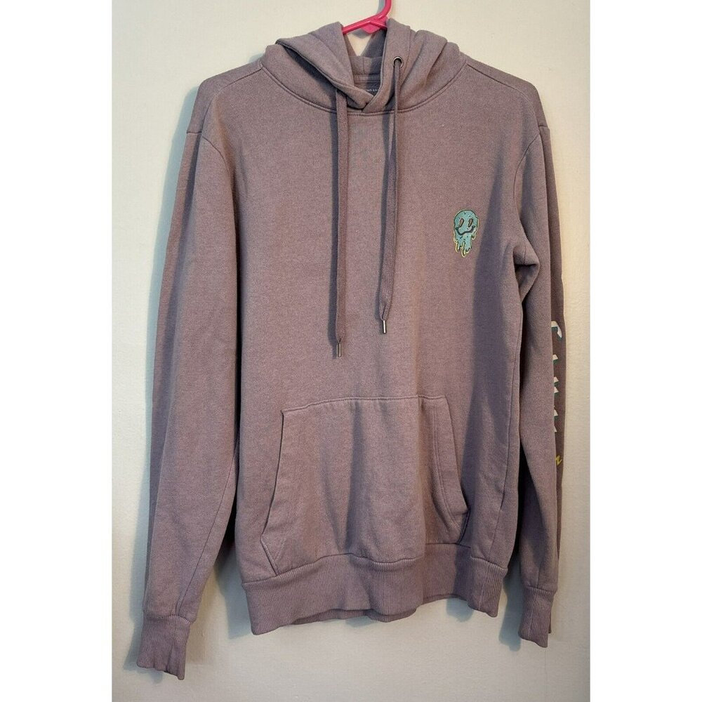 Adult's Happy Pullover Hoodie Xsmall Light Purple Sweatshirt Hoodie